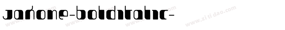 Jakone-BoldItalic字体转换