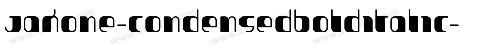 Jakone-CondensedBoldItalic字体转换