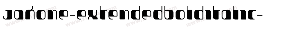Jakone-ExtendedBoldItalic字体转换