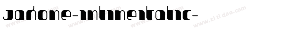 Jakone-InlineItalic字体转换