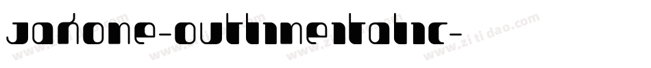 Jakone-OutlineItalic字体转换