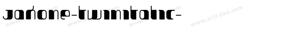 Jakone-TwinItalic字体转换