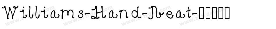 Williams-Hand-Neat字体转换