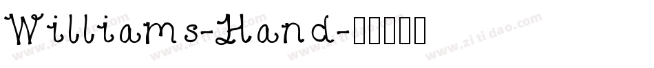 Williams-Hand字体转换