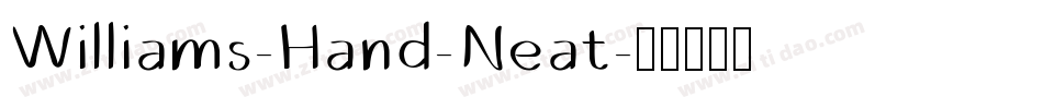 Williams-Hand-Neat字体转换