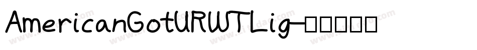 AmericanGotURWTLig字体转换