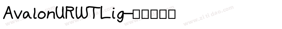 AvalonURWTLig字体转换