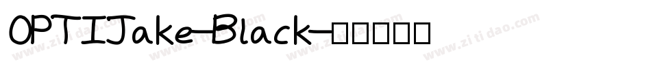 OPTIJake-Black字体转换