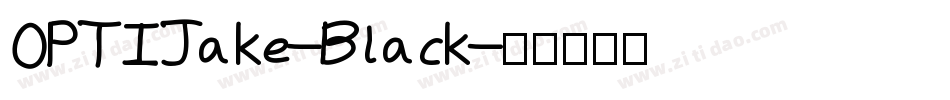 OPTIJake-Black字体转换