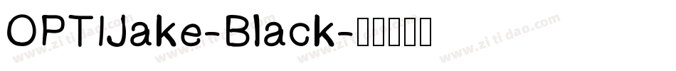 OPTIJake-Black字体转换