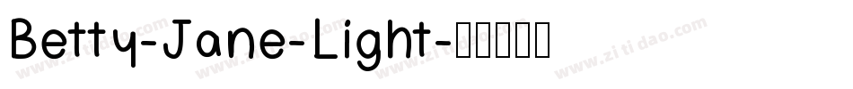 Betty-Jane-Light字体转换