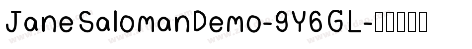 JaneSalomanDemo-9Y6GL字体转换