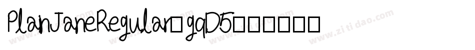 PlainJaneRegular-gqD5字体转换