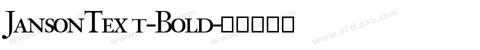 JansonText-Bold字体转换