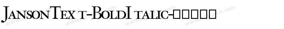 JansonText-BoldItalic字体转换
