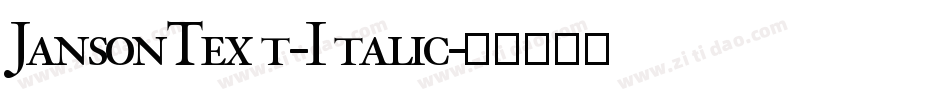 JansonText-Italic字体转换