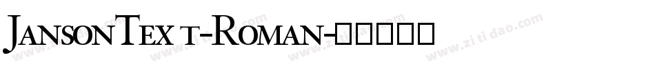 JansonText-Roman字体转换