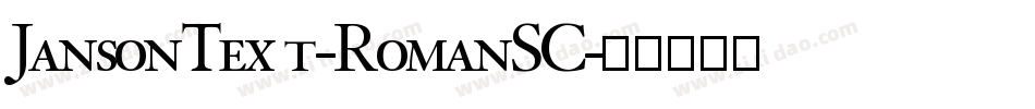 JansonText-RomanSC字体转换