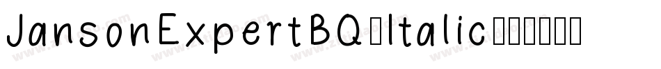 JansonExpertBQ-Italic字体转换