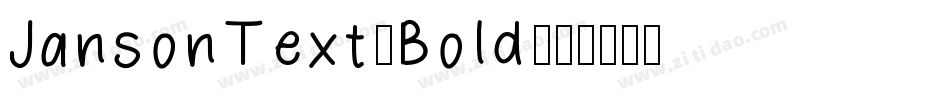 JansonText-Bold字体转换