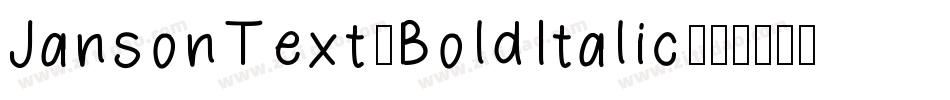 JansonText-BoldItalic字体转换