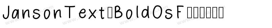 JansonText-BoldOsF字体转换