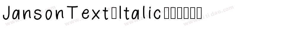 JansonText-Italic字体转换