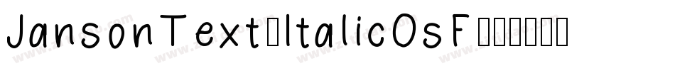 JansonText-ItalicOsF字体转换