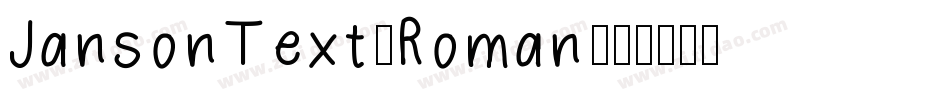 JansonText-Roman字体转换