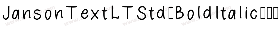 JansonTextLTStd-BoldItalic字体转换
