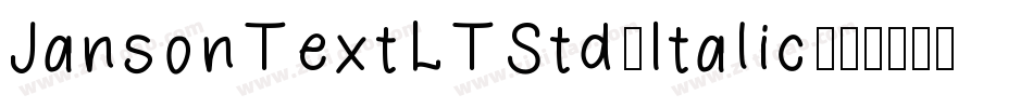 JansonTextLTStd-Italic字体转换