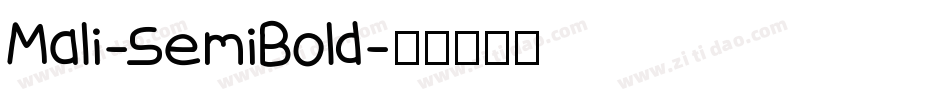 Mali-SemiBold字体转换