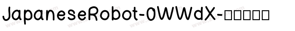 JapaneseRobot-0WWdX字体转换
