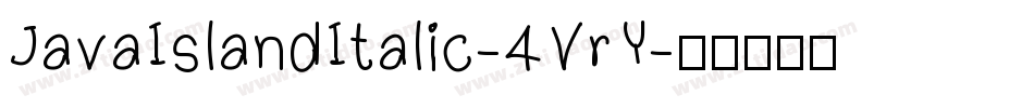 JavaIslandItalic-4VrY字体转换