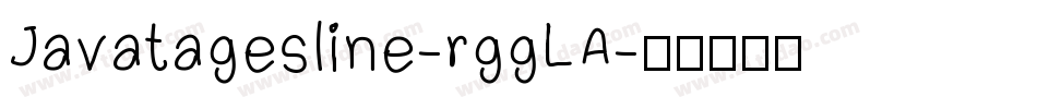 Javatagesline-rggLA字体转换