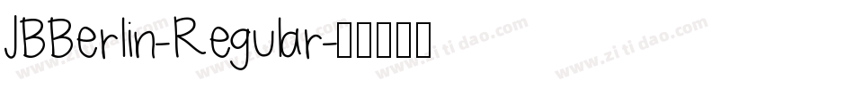 JBBerlin-Regular字体转换