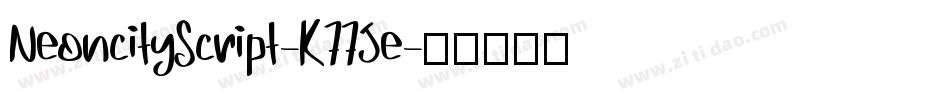 NeoncityScript-K77Je字体转换