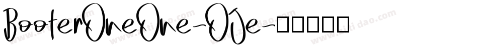 BooterOneOne-OJe字体转换