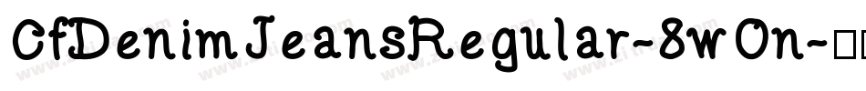 CfDenimJeansRegular-8wOn字体转换