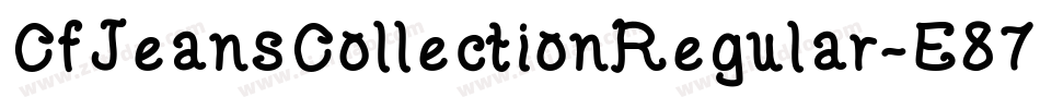 CfJeansCollectionRegular-E874字体转换