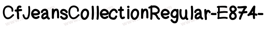 CfJeansCollectionRegular-E874字体转换