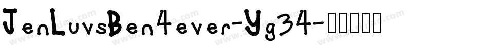 JenLuvsBen4ever-Yg34字体转换