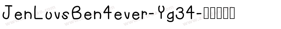JenLuvsBen4ever-Yg34字体转换