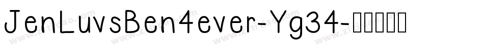 JenLuvsBen4ever-Yg34字体转换