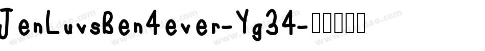 JenLuvsBen4ever-Yg34字体转换