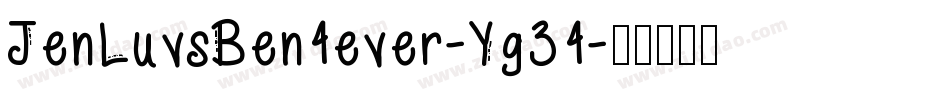 JenLuvsBen4ever-Yg34字体转换