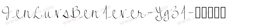 JenLuvsBen4ever-Yg34字体转换