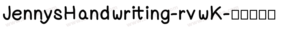 JennysHandwriting-rvwK字体转换