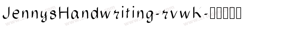 JennysHandwriting-rvwK字体转换
