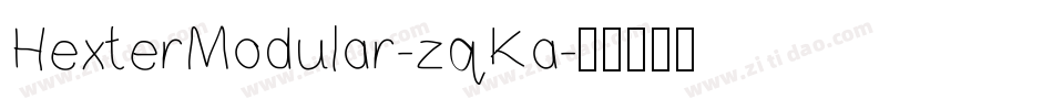 HexterModular-zqKa字体转换